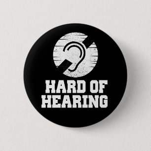 Deafness and hard of hearing symbol button