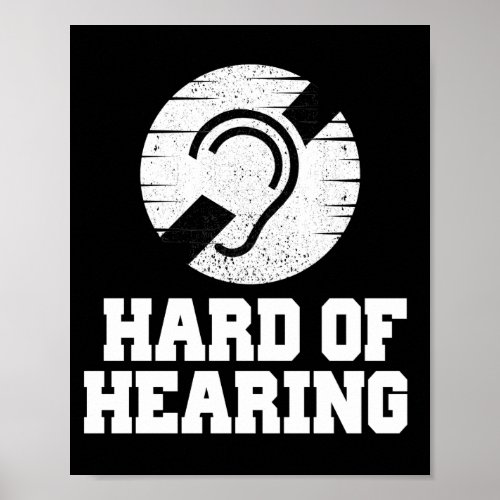 Deafness and hard of hearing symbol poster