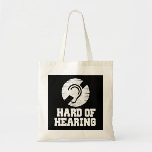 Deafness and hard of hearing symbol tote bag