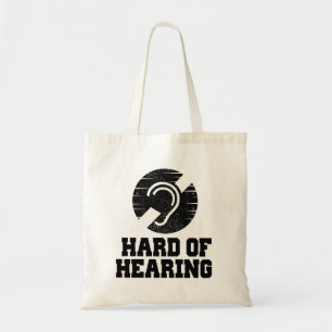 Deafness and hard of hearing symbol tote bag