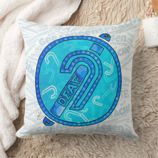 Deafness Symbol Throw Pillow