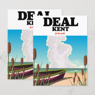 Deal Kent seaside travel poster