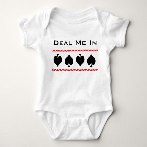 Deal Me In Modern Card Shark Baby Baby Bodysuit