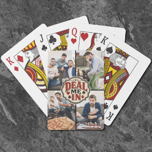 Deal me in Vintage Friends game night photo Poker Cards