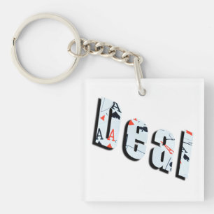 Deal: Poker Picture Logo Made From Aces, Keychain