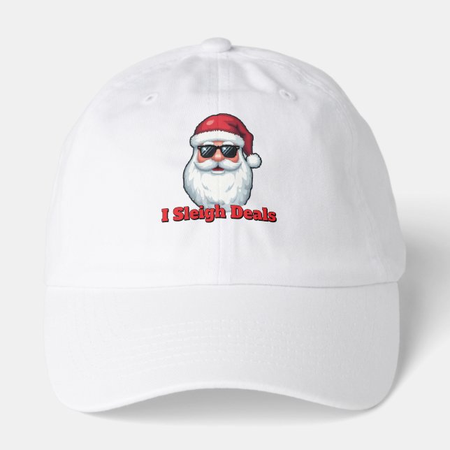 Deal Slaying Santa Claus Funny Holiday Shopping  Hat (Front)