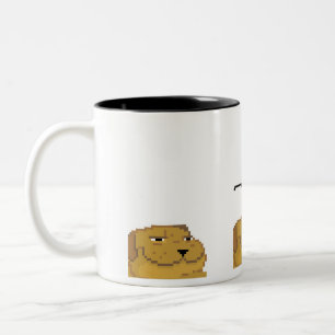 Deal with it dog. Two-Tone coffee mug