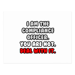 Compliance Officer Humor Postcards - No Minimum Quantity | Zazzle