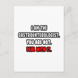 Deal With It ... Funny Gastroenterologist Postcard