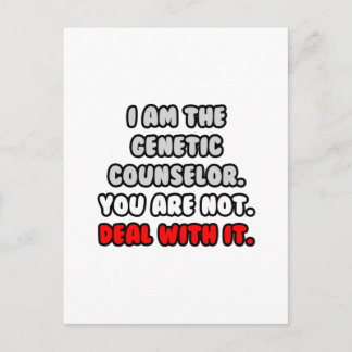 Deal With It ... Funny Genetic Counselor Postcard