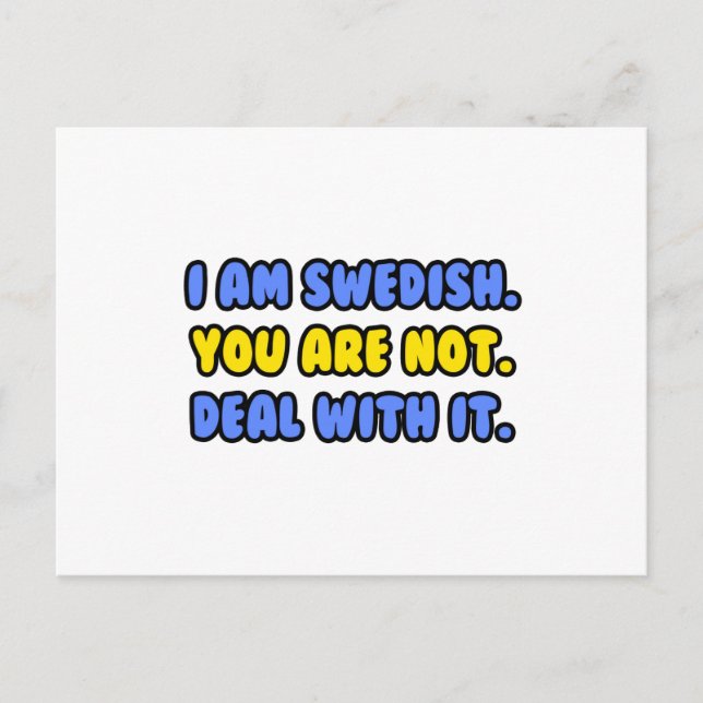 Deal With It ... Funny Swedish Postcard (Front)