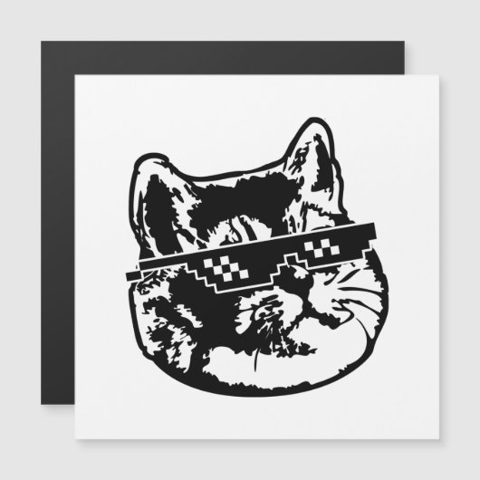 Deal With It Glasses Cat Meme (Front/Back)