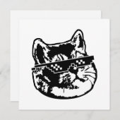 Deal With It Glasses Cat Meme (Front/Back)