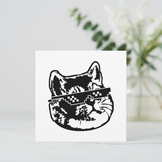 Deal With It Glasses Cat Meme (Standing Front)