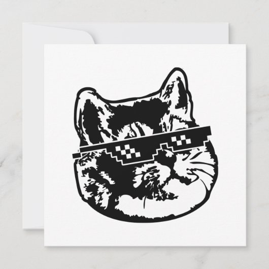 Deal With It Glasses Cat Meme (Front)