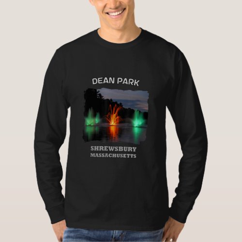 Dean Park Pond Fountain Shrewsbury Massachusetts  T_Shirt
