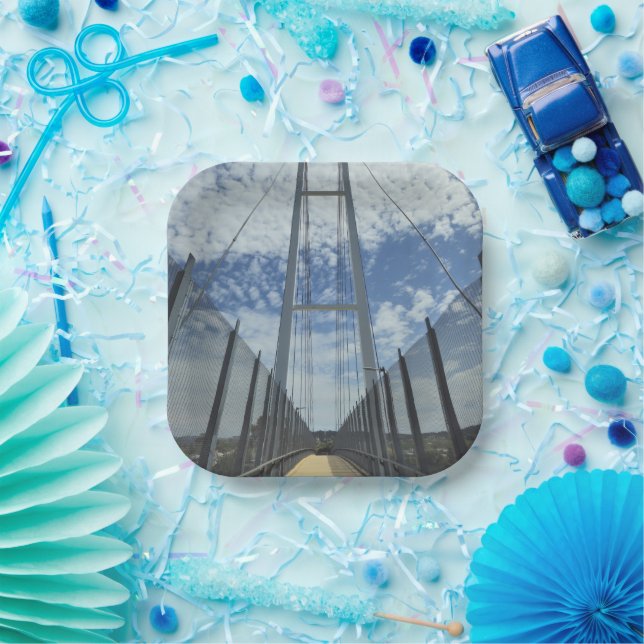 Dean Street Pedestrian Bridge Pathway to the Sky Paper Plates (Party)