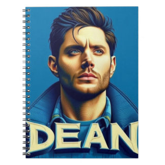 Dean su sfondo blu notebook