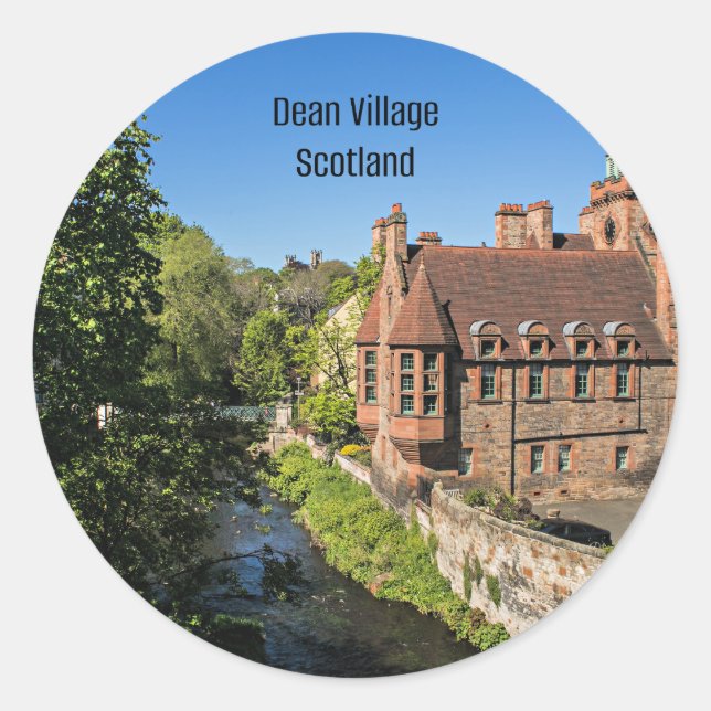 Dean Village Scotland Classic Round Sticker (Front)