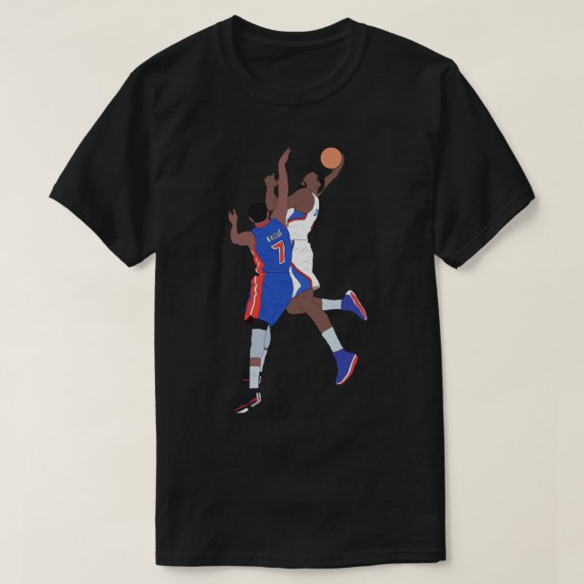 DeAndre Jordan Dunk On Brandon Knight Sticker T-Shirt (Design Front)
