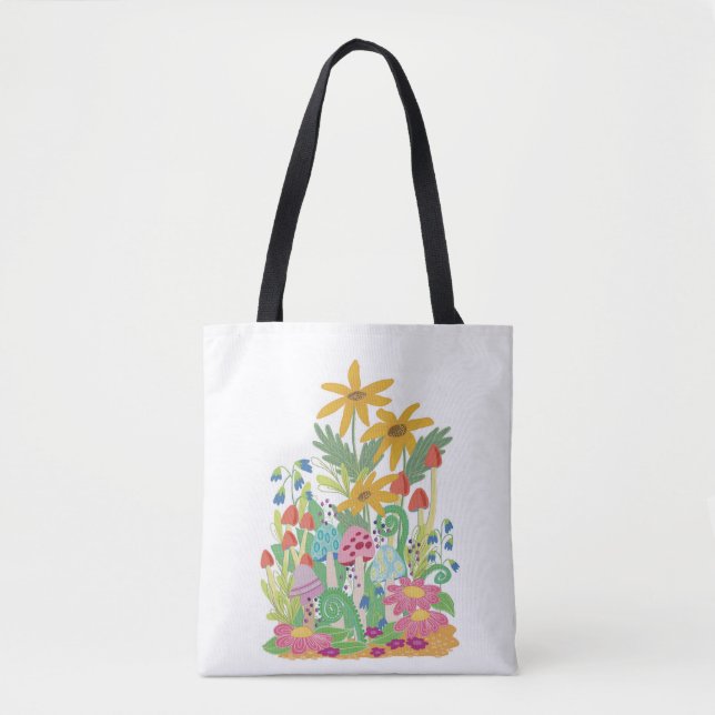 Deanna Day Mushroom Garden Tote Bag (Front)