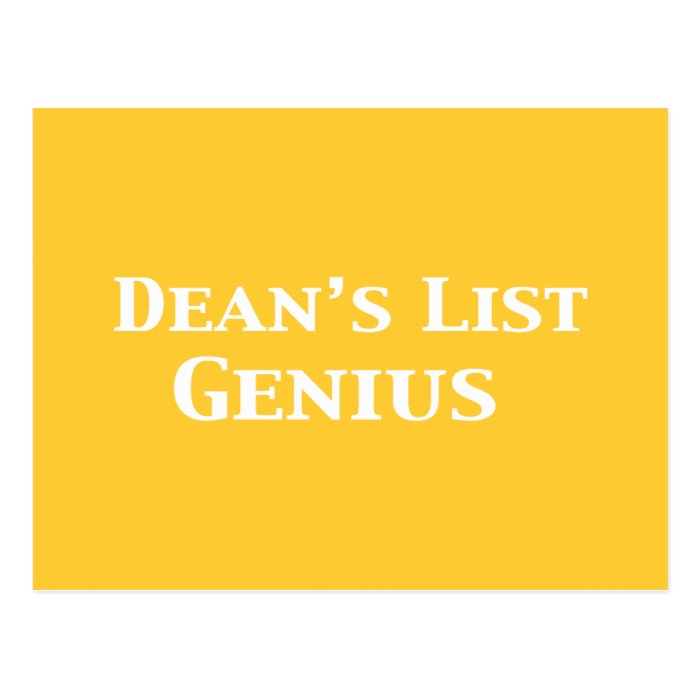 Dean's List Genius Gifts Post Card