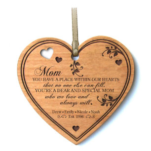 Dear And Special Mom 4.5" Heart-Shaped Ornament