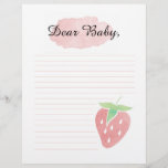 Dear Baby Berry First Time capsule letter Letterhead<br><div class="desc">Dear Baby Berry First Time capsule letter</div>