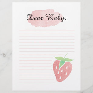 Dear Baby Berry First Time capsule letter Letterhead