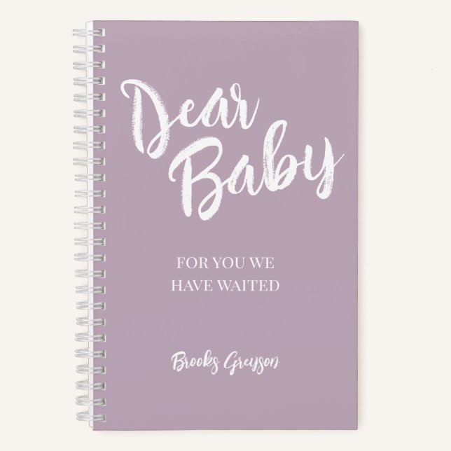 Dear Baby, Pregnancy Journal Keepsake (Front)