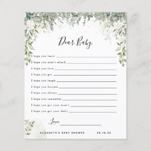 Dear Baby Wishes Baby Shower Game