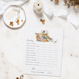 Dear Baby Wishes   Fall Baby Shower Game