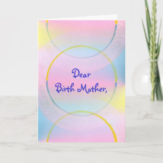Dear Birth Mother, Thank you poem card