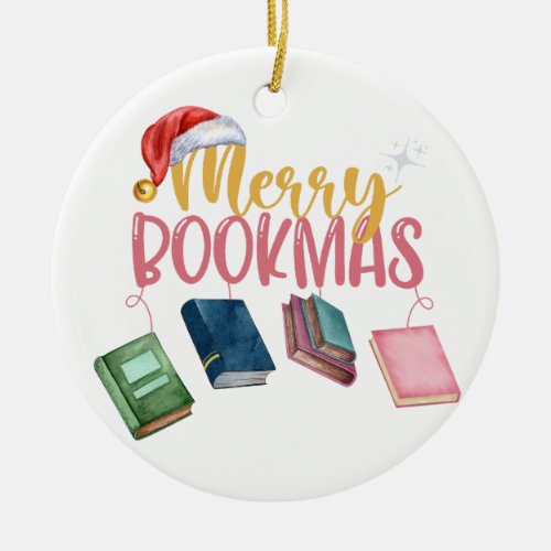 Dear bookworms Merry Bookmas Ceramic Ornament
