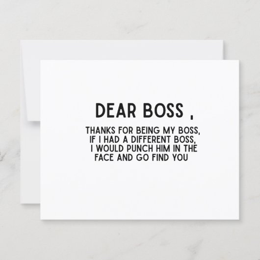 Dear Boss Funny Office (Front)