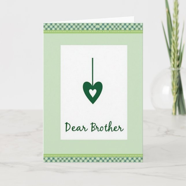 Dear Brother Heart Card (Front)