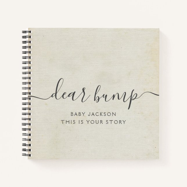 Dear Bump Keepsake Pregnancy Journal (Front)