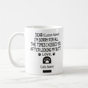 Dear Cat custom name and cat's name Coffee Mug