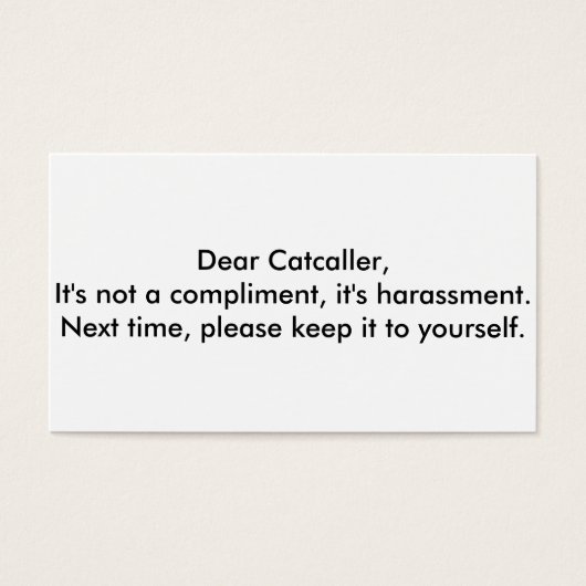 dear catcaller cards (Front)