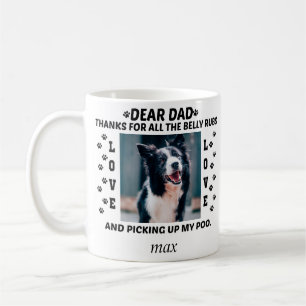 dear dad dog Photo Collage and Personalized name Coffee Mug