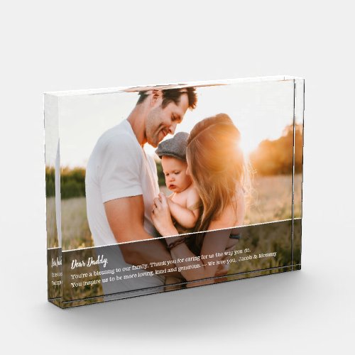 Dear Dad Personalized Photo Message Keepsake