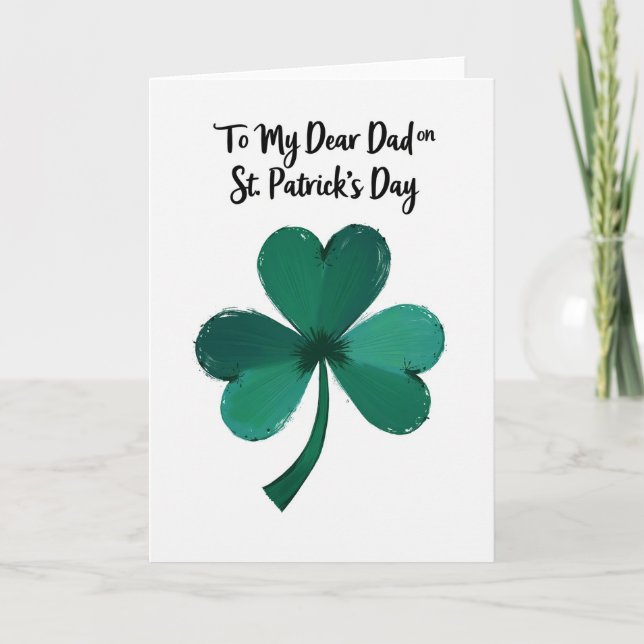 Dear Dad St Patricks Day Card (Front)