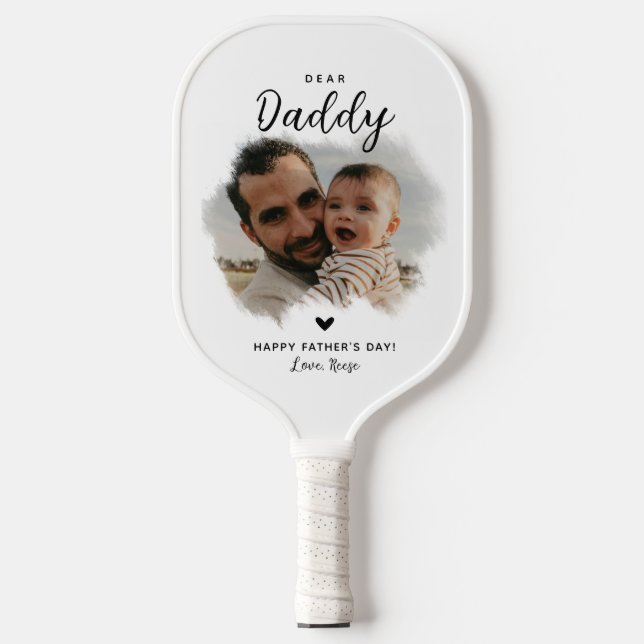 Dear Daddy | Custom Father's Day Pickleball Paddle (Front)