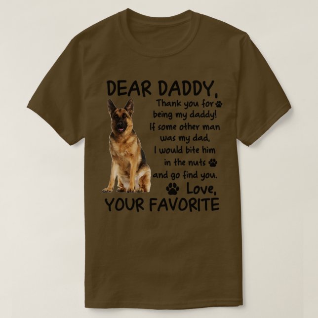 Dear Daddy Thank You For Being My Daddy T-Shirt (Design Front)
