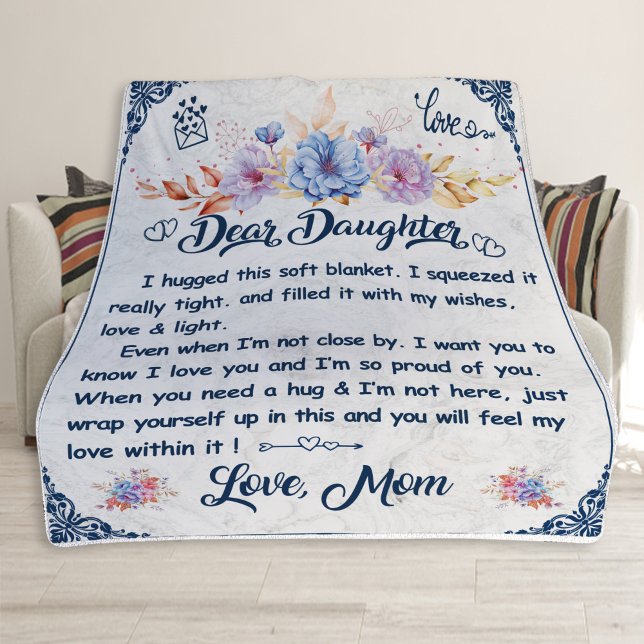Dear Daughter Blanket, Gift For Birthday  (Creator Uploaded)