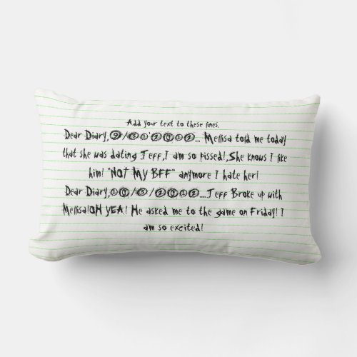 Dear Diary Pillow