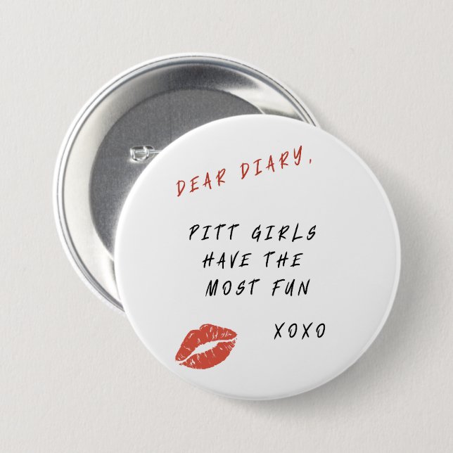 Dear Diary, Pitt Game Day Button (Front & Back)