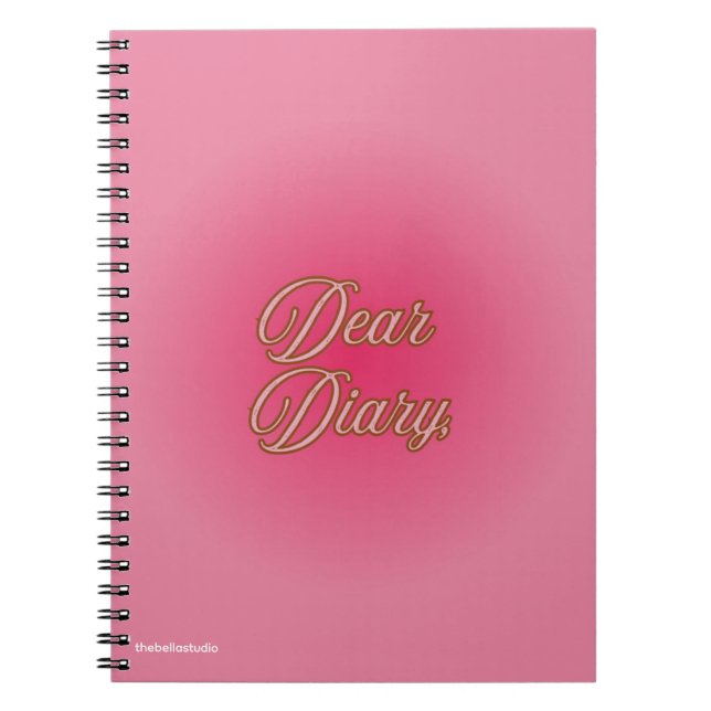 "Dear Diary" Spiral Notebook (Front)