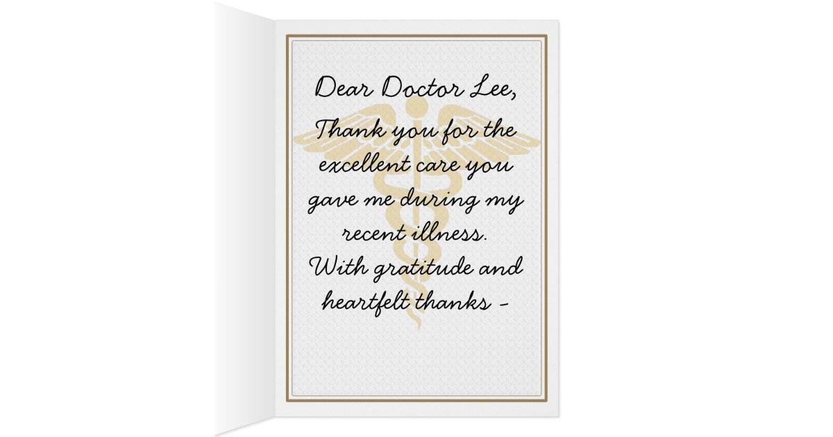 Dear Doctor Thank You Card | Zazzle.com