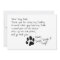 Dear Dog Dad Mom Customizable Pet Name Card